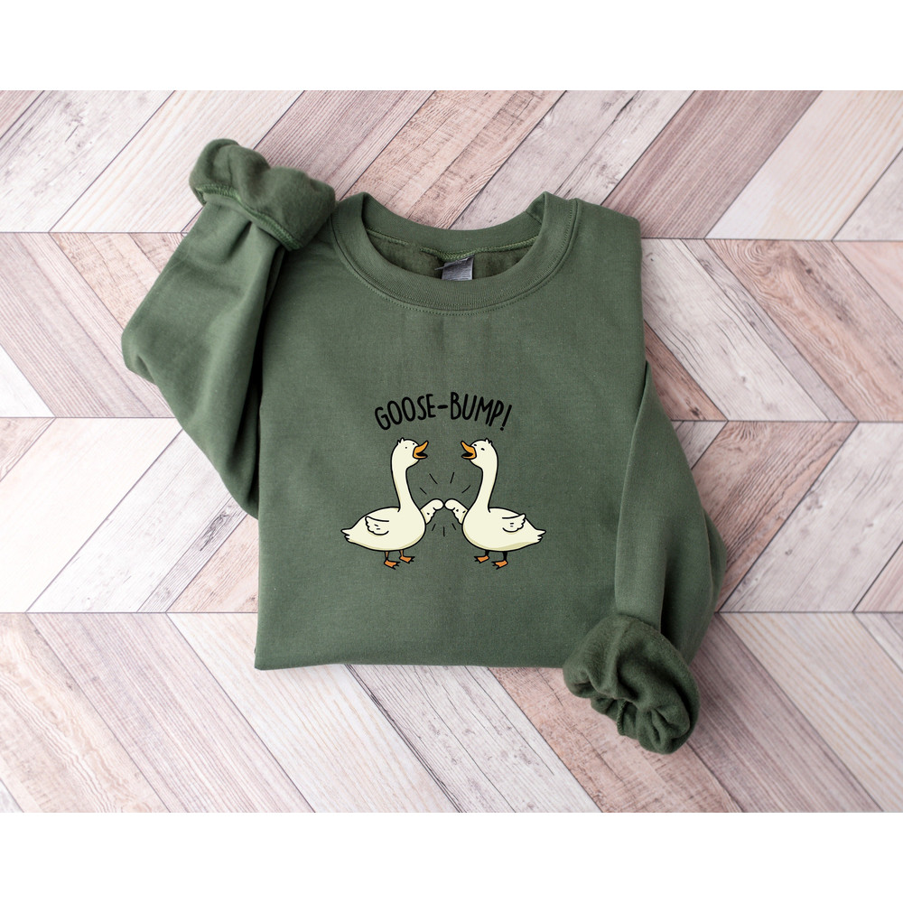 Goose Sweatshirt, Goose Animal shirt, Comfort Retro Goose Shirt, Personalized Gifts, Silly Goose Shirt, Goose Bumps Shirt, Boho Cool Sweater - 1.jpg
