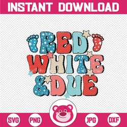red white and due pregnancy announcement 4th of july groovy svg, retro baby reveal svg, independence day png, digital