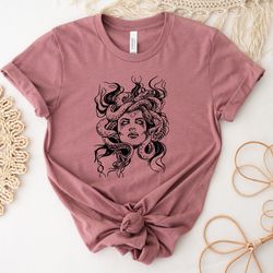 medusa snake face,goddess medusa shirt,greek mythology shirt,snakes head witch shirts