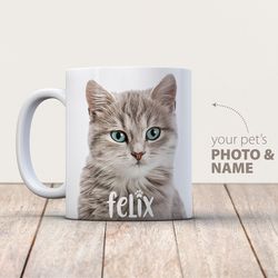 Custom Pet Coffee Mug - Cat Photo Mug - Cat Lover Coffee Mug - Pet Coffee Mug - Photo Mug - Cat Coffee Mug - Custom Cat