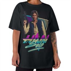 vintage han solo tshirt, han solo graphic tee, retro star wars han solo tshirt, han solo 90s star wars tee