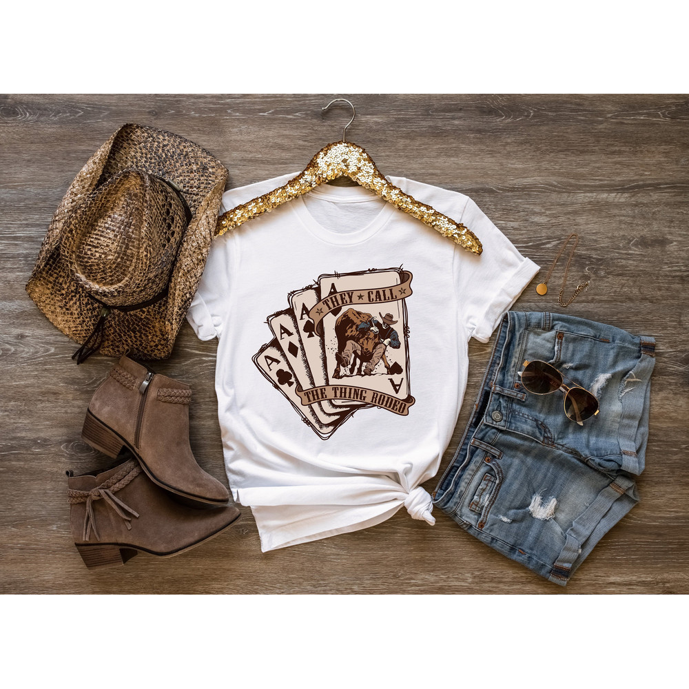They Call The Thing Rodeo,Vintage Retro Rodeo Shirt,Rodeo Sweatshirt,Cowboy Killer Shirt,Game Cards Western Howdy Shirt,Country Music Shirts - 1.jpg