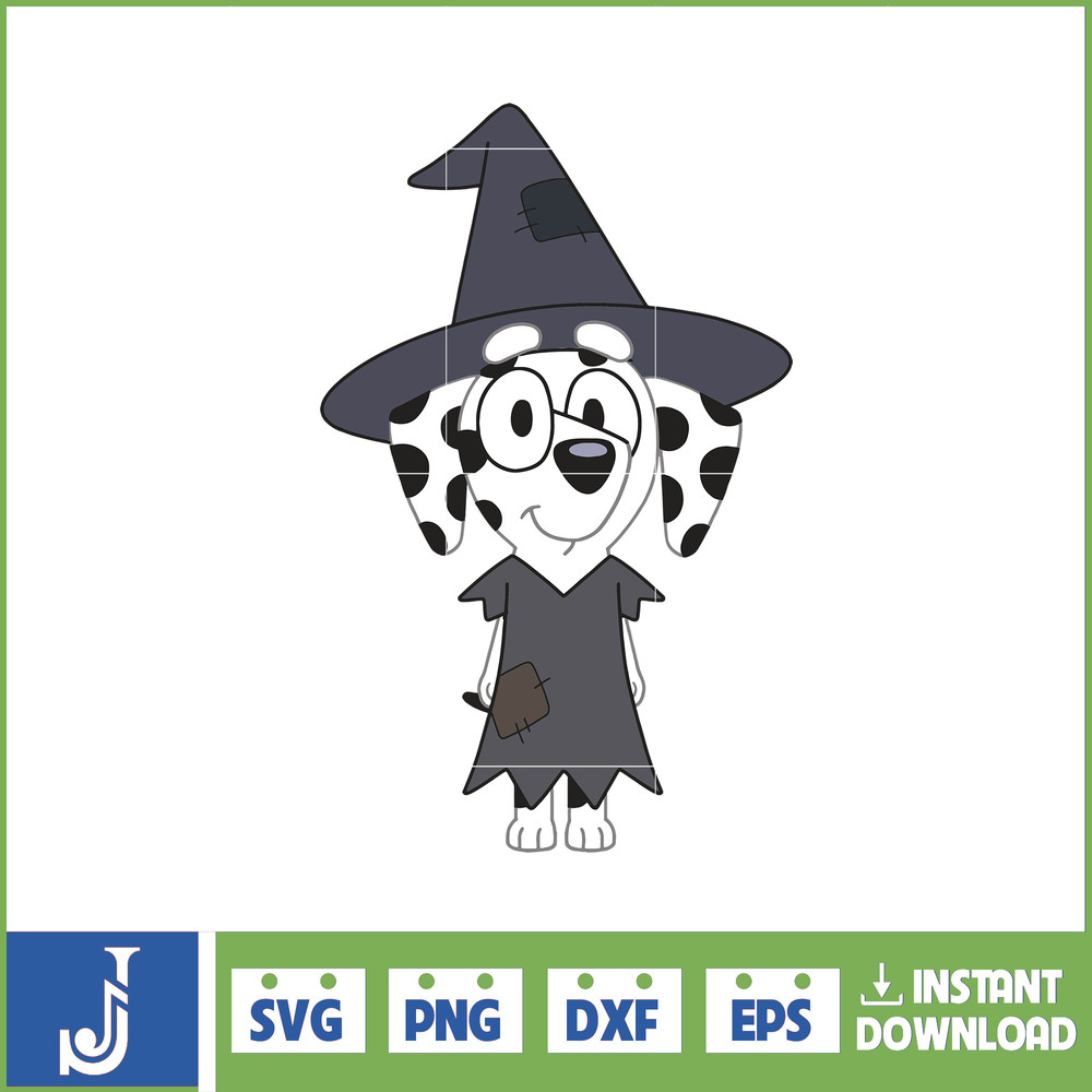 Bluey halloween SVG, Bluey Dog Family, Halloween Witch Friends SVG, for Cricut, Silhouette, Digital Download (10).jpg