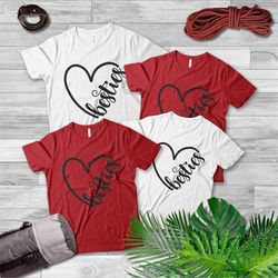 valentines day gift, gift for her , besties heart shirt, love shirt, valentines day tee, couple shirt