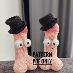 Crochet  penis  pattern,crochet penis pattern,Amigurumi pattern pdf,penis Pdf photo tutorial,Funny Crochet plush
