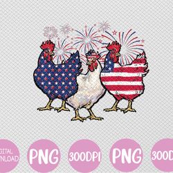 fourth of july funny chicken farmer american flag patriotic svg, eps, png, dxf, digital download