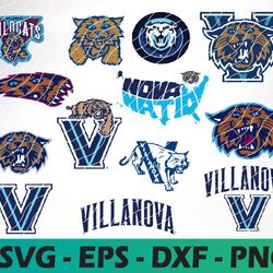 v illanova wildcats svg, n c aa team, logo bundle, instant download