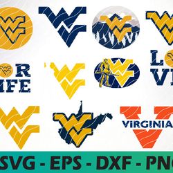 west virginia svg, n c aa team, logo bundle, instant download