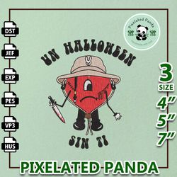 zombie bad bunny, spooky bad bunny embroidery, halloween embroidery, bad bunny embroidery, spooky benito embroidery, ins