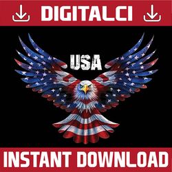 American Eagle Flag USA 4th Of July Png, Eagle American Flag Png, Independence Day Png, Digital Download