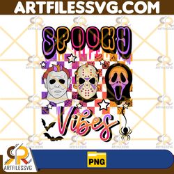 horror halloween png, horror spooky vibes svg, horror halloween sublimation design, spooky vibes png, scary movie png