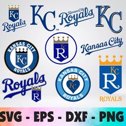 kansas city royals logo, bundle logo, svg, png, eps, dxf