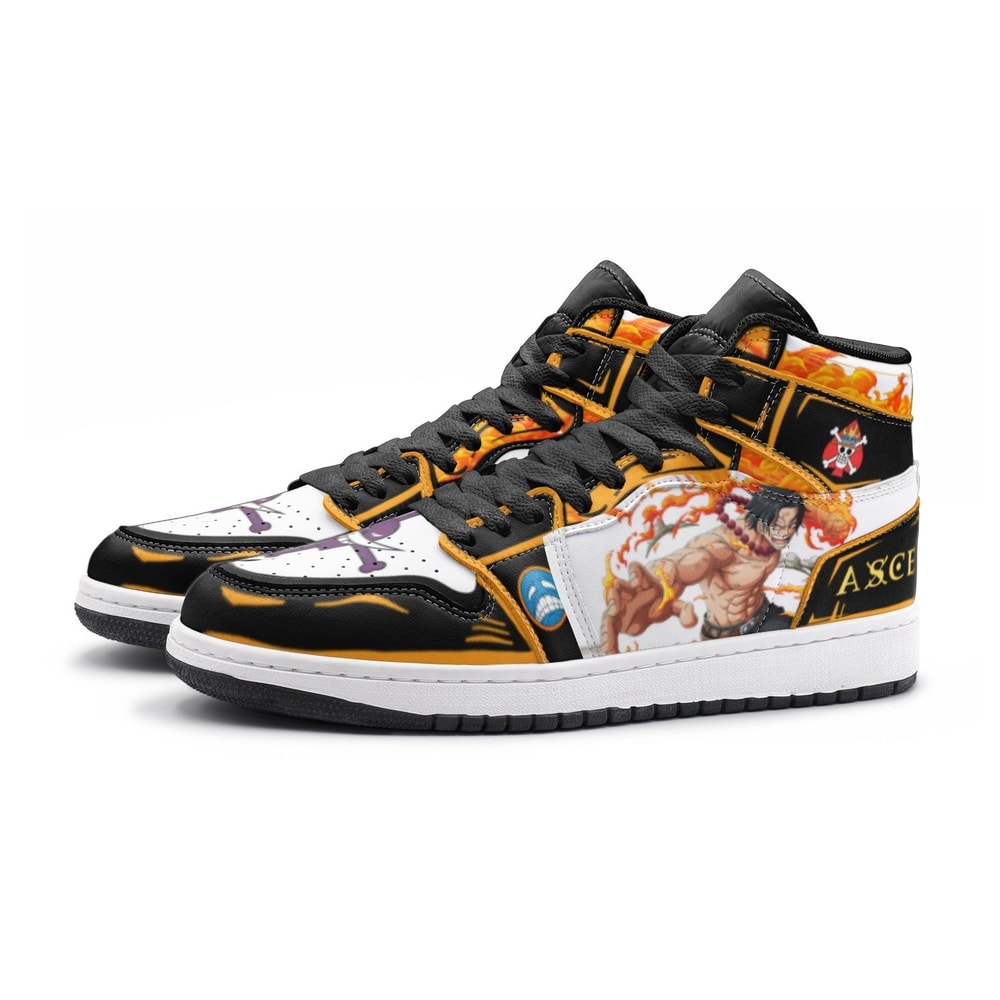 Fire Fist Ace One Piece JD1 Shoes, Fire Fist Ace One Piece Jordan 1 Shoes, Fire Fist Ace One Piece Shoes Sneakers