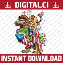 hotdog t rex dinosaur 4th of july amerisaurus png, hotdog t-rex 4th of july png, independence day png, digital download