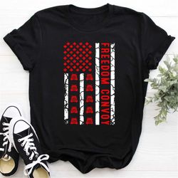 freedom convoy 2022 support canadian truckers mandate truck shirt