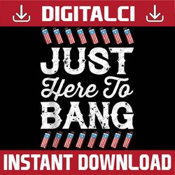 funny i'm just here to bang 4th july american flag fireworks png, usa celebrate png, independence day png, digital
