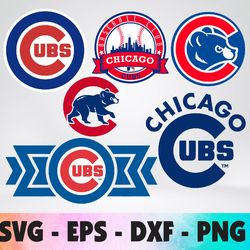 Chicago Cubs  logo, bundle logo, svg, png, eps, dxf