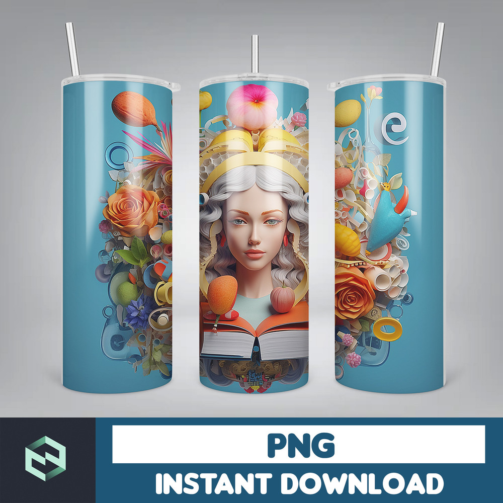 Back to School Png, New 3D Style School Kids 20 oz Skinny Tumbler Design, Digital Download (3).jpg