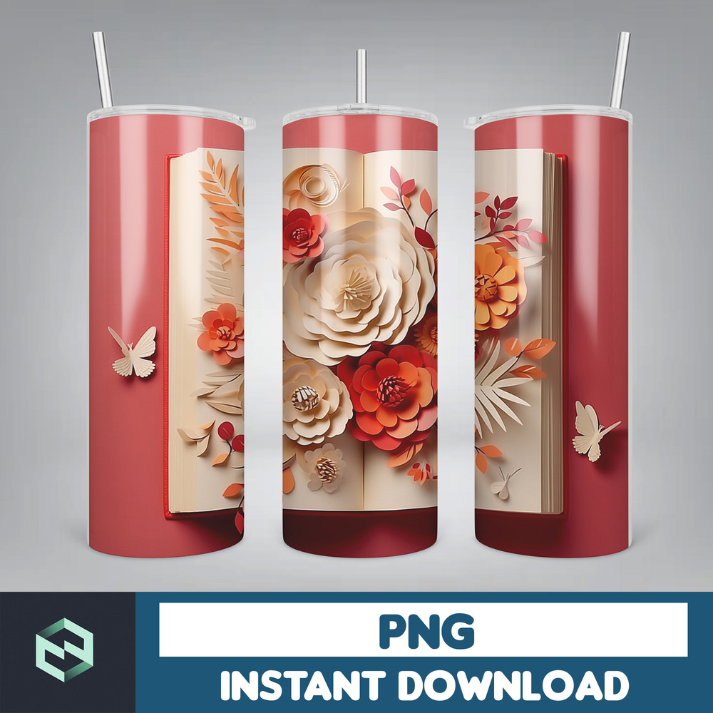 Back to School Png, New 3D Style School Kids 20 oz Skinny Tumbler Design, Digital Download (8).jpg