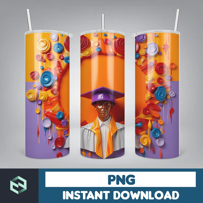 Back to School Png, New 3D Style School Kids 20 oz Skinny Tumbler Design, Digital Download (14).jpg