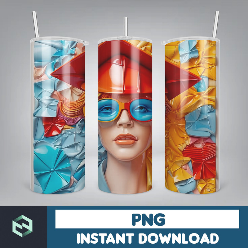 Back to School Png, New 3D Style School Kids 20 oz Skinny Tumbler Design, Digital Download (38).jpg