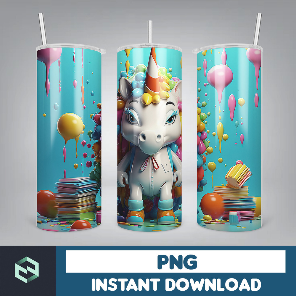 Back to School Png, New 3D Style School Kids 20 oz Skinny Tumbler Design, Digital Download (43).jpg