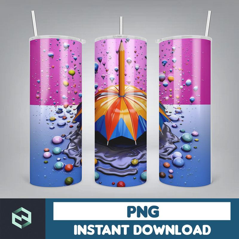 Back to School Png, New 3D Style School Kids 20 oz Skinny Tumbler Design, Digital Download (48).jpg