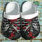 Dark Skeleton Rose Flower Crocs Shoes, Birthday Crocs Shoes.jpg