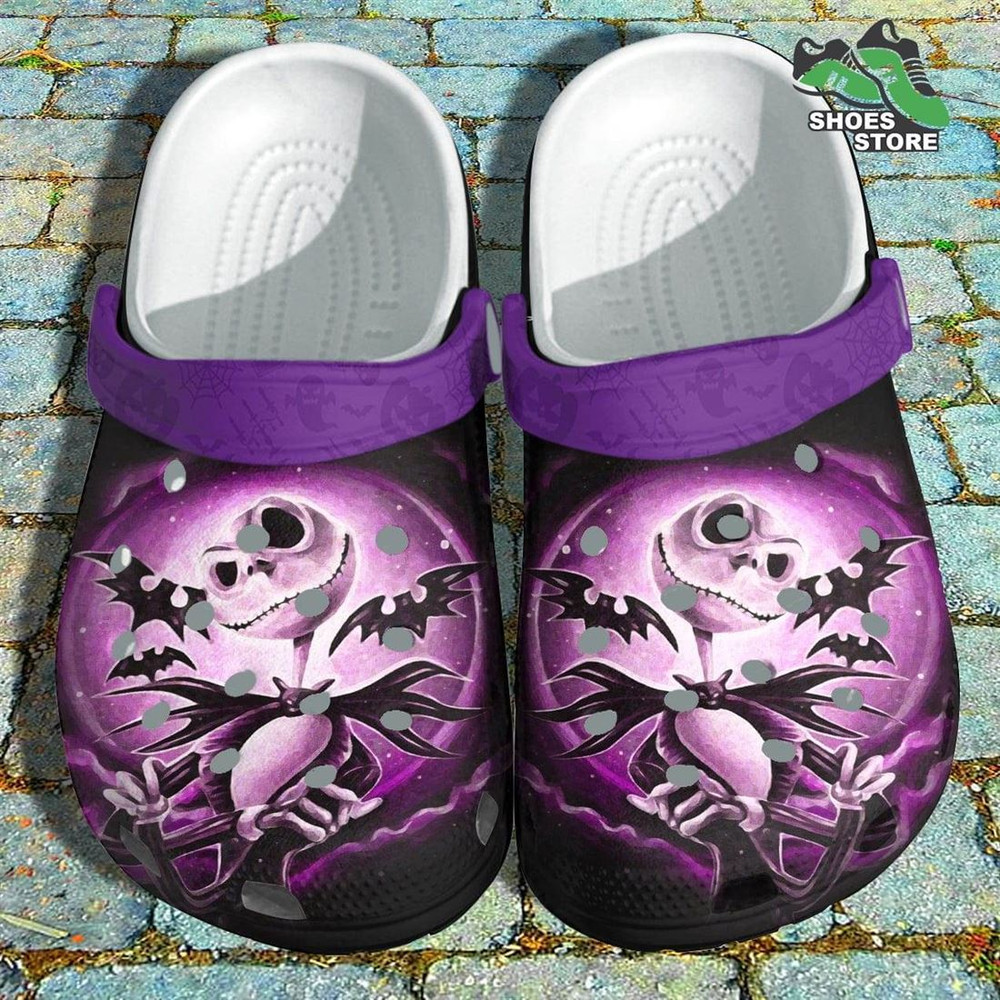 Dream Nightmare Jack Skellington Crocs Shoes, Skeleton Shoes Gifts Halloween.jpg