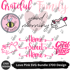 Love Pink SVG Bundle 1700 Designs PNG, SVG, EPS, SVG