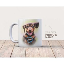 Custom Pet Coffee Mug, Pet Memorial Gift, Custom Dog Photo Mug, Personalize Pet Gift, Pet Loss Gift
