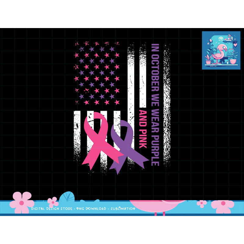 American Flag Breast Cancer and Domestic Violence Awareness T-Shirt copy.jpg