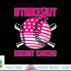 american flag strikeout breast cancer baseball t-shirt copy