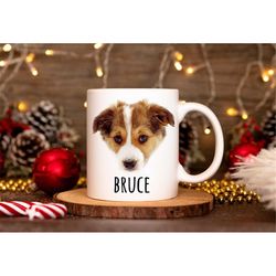 Custom photo mug, Dog lover gift, Dog Mug, Custom Text Mug, Christmas Mug, Christmas Gift, Personalized photo mug, face