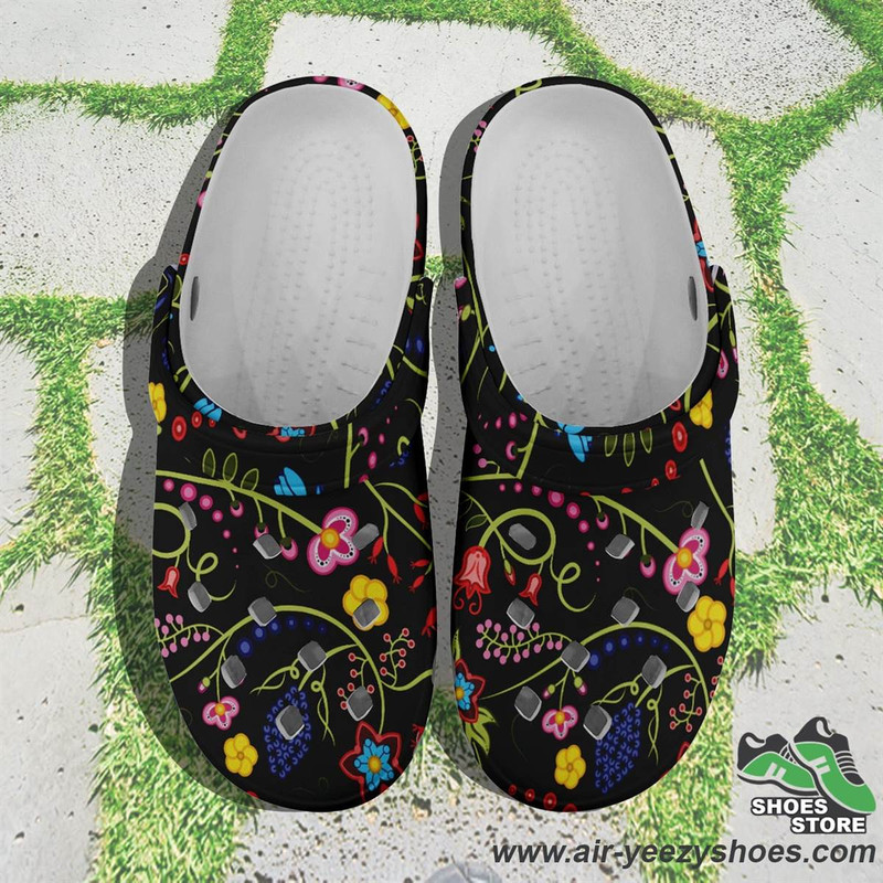 Fresh Fleur Midnight Muddies Unisex Crocs Shoes.jpg