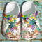 Giraffe Lady Flower Back To School Crocs Shoes, Teacher Life Crocs Shoes.jpg