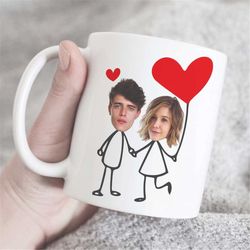 Valentine's custom photo mug, couple photo mug, valentine's day gift, custom couple mug, gift for boyfriend,girlfriend,