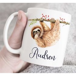 sloth mug, sloth gifts for her, sloth coffee mug, sloth lover gift, coffee mug,  personalized sloth birthday gift, cute