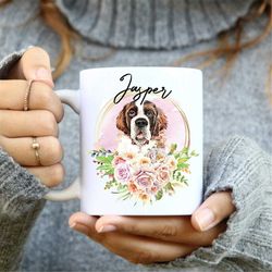 saint bernard mug, saint bernard traits mug, saint bernard coffee mug, saint bernard gifts, saint bernard dog lover gift