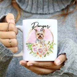 yorkshire personalized mug, yorkie gift, yorkshire terrier mug, yorkshire terrier lover mug, yorkie mom gift, dog lover