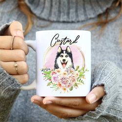Siberian Husky Mug, Dog Coffee Mug, Personalized Dog Gifts, Dog Photo Mug, Husky Cup, Husky dad mug, Husky Mom Mug, Sibe