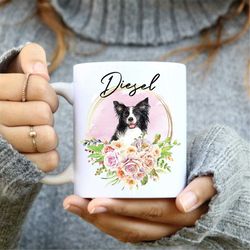 custom border collie mug, personalized border collie mom and dad gift, dog coffee mug, custom name mug, best dog mom gif