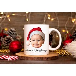 custom photo mug, personalized photo mug,  merry christmas mug, custom christmas mug, christmas gift idea, gift for him/