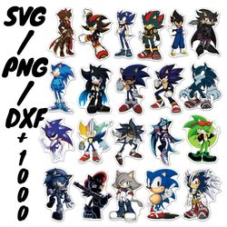 1000 sonic  svg file bundle, pikachu bundle, cut files for cricut, png files bundle layered svg, cricut, cut files,