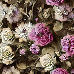 vintage botanical illustration 43 seamless tileable repeating pattern