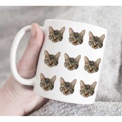 Custom Cat Mug , Custom Cat photo Mug , gift for Cat owners, Gift for Cat Lover, Cat Photo Mug, custom Cat face mug, Cus