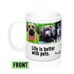 Custom dog mug, dog coffee mug, dog photo mug, dog photo and text mug, dog mama mug, gift for dog owner, dog lover gift,