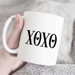 xoxo coffee mug, xoxo mug, cute mugs, valentines mug, gift for wife, anniversary mugs, love mug, gift idea, cute valenti