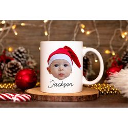 Custom photo and text mug, Personalized photo mug, face mug, custom photo mug, Christmas Gift Idea, Christmas Mug, creat
