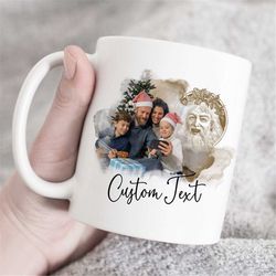 Custom photo and text mug, custom gift for best friend, Christmas gift for brother and sister, personalized photo mug, b